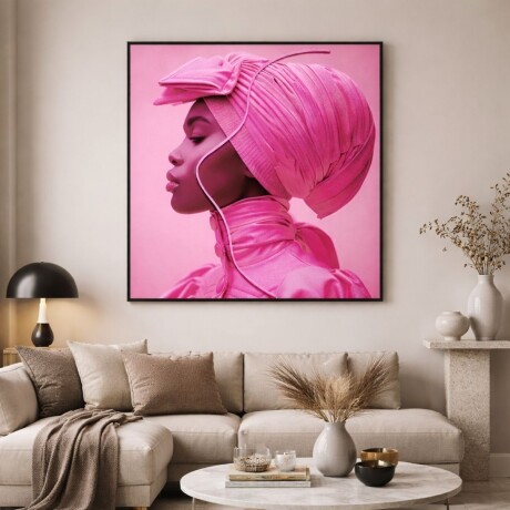 CUADRO LED PINK WOMAN Rosa - -