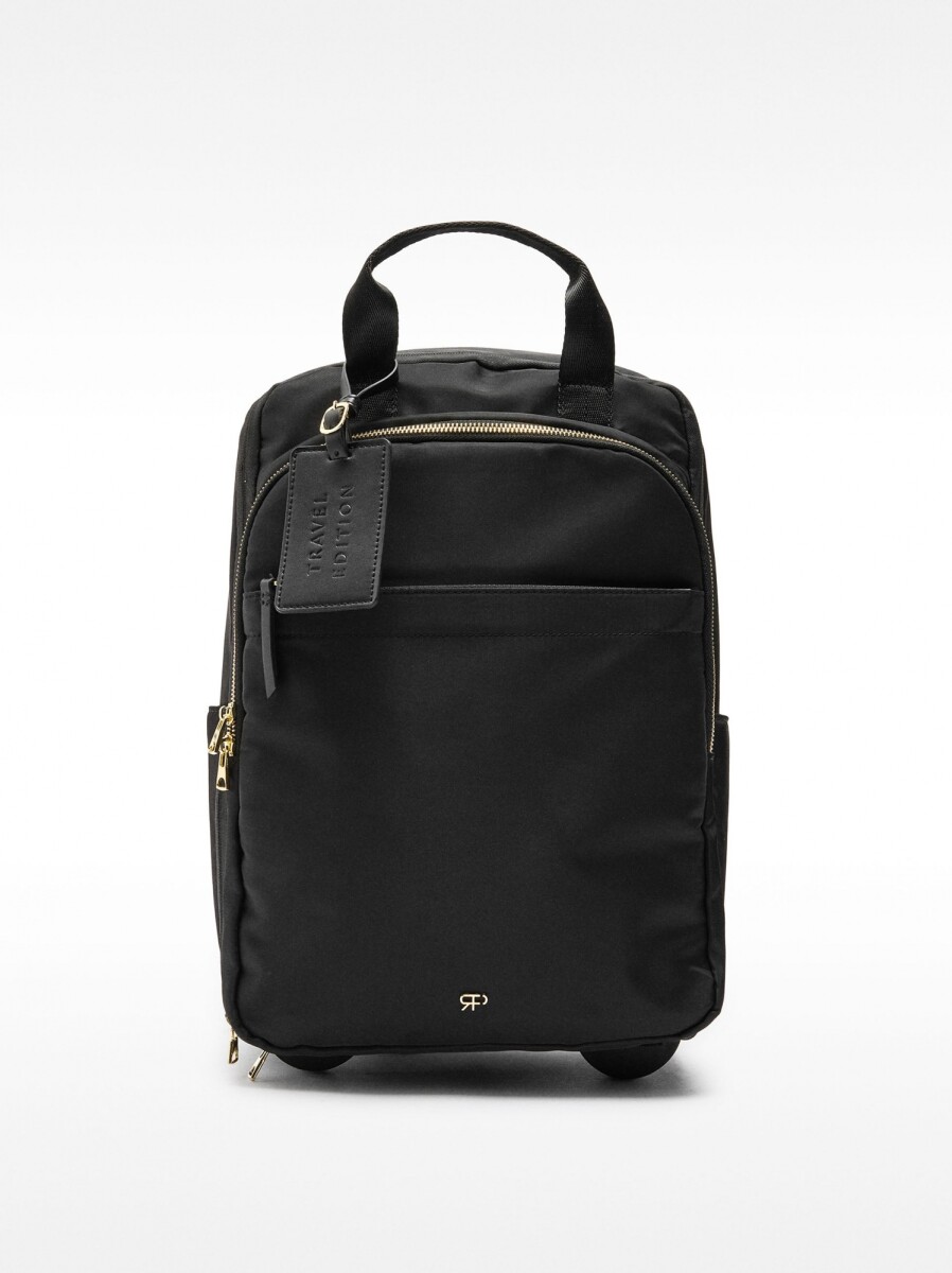 Mochila De Cabina Convertible En Trolley - negro 