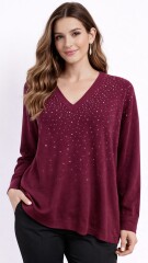 Sweater Avelia Bordó
