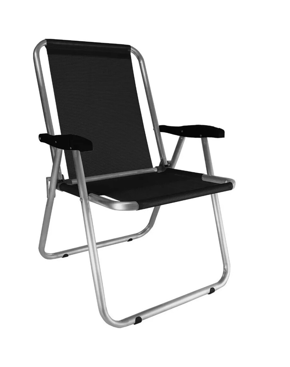 Sillón Max Aluminio Zaka Super Resistente 140 KG - NEGRA 