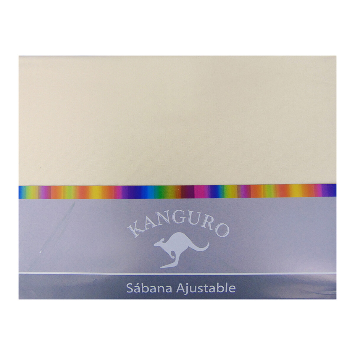 Sábana Ajustable King Size Bukara Kanguro 100% Microfibra - CREMA 