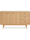 Aparador MARSTRAND 2 puertas 3 cajones roble nat Aparador MARSTRAND 2 puertas 3 cajones roble nat