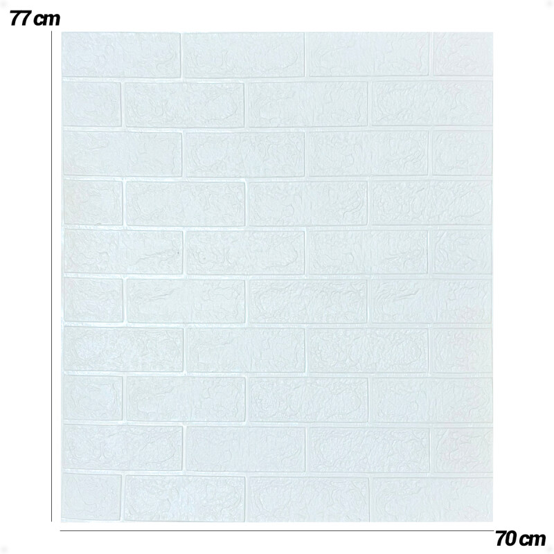 Placa Revestimiento de Pared Autoadhesiva Ladrillo Blanco X1