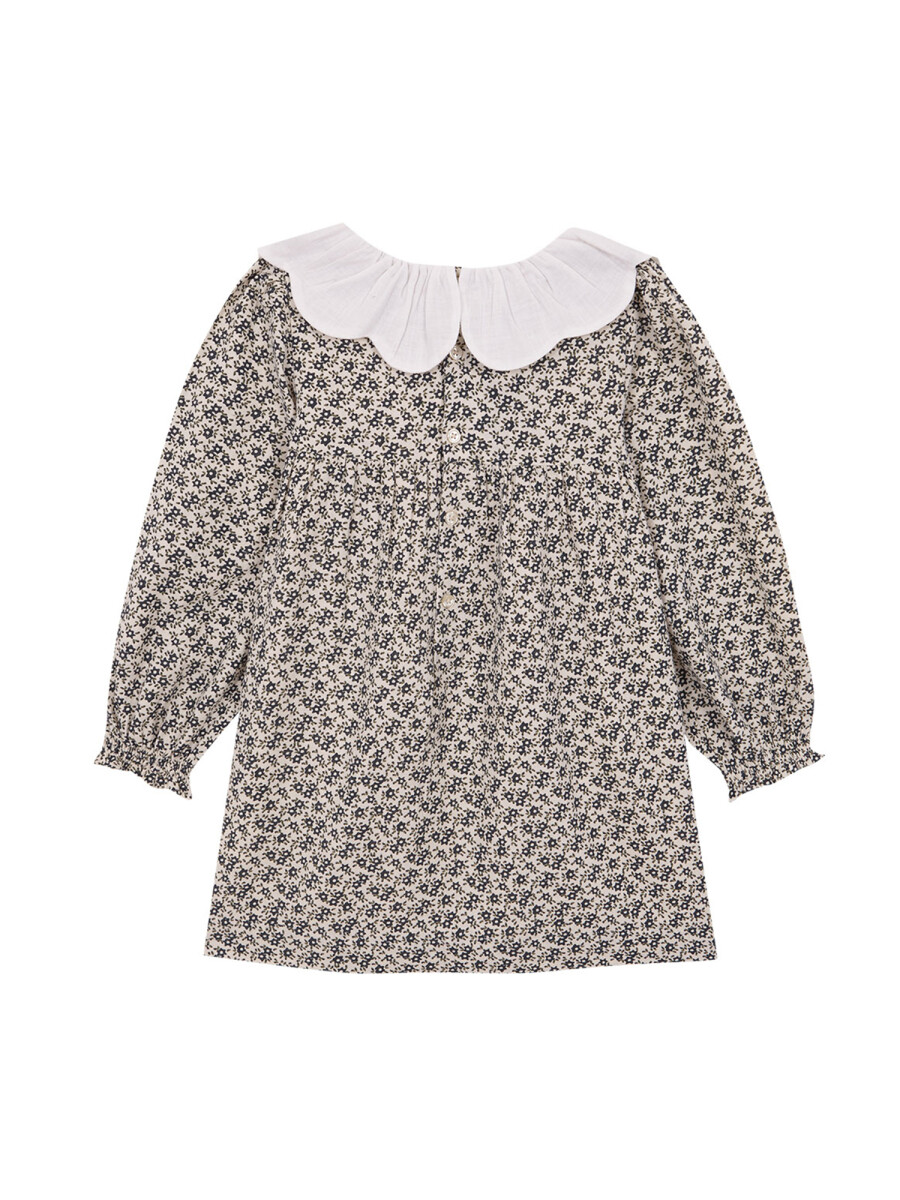 Vestido Florecitas Blanco Roto