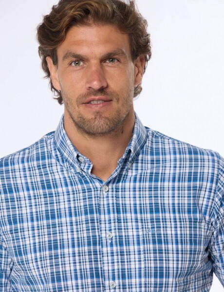 CAMISA SPORT A CUADROS Azul