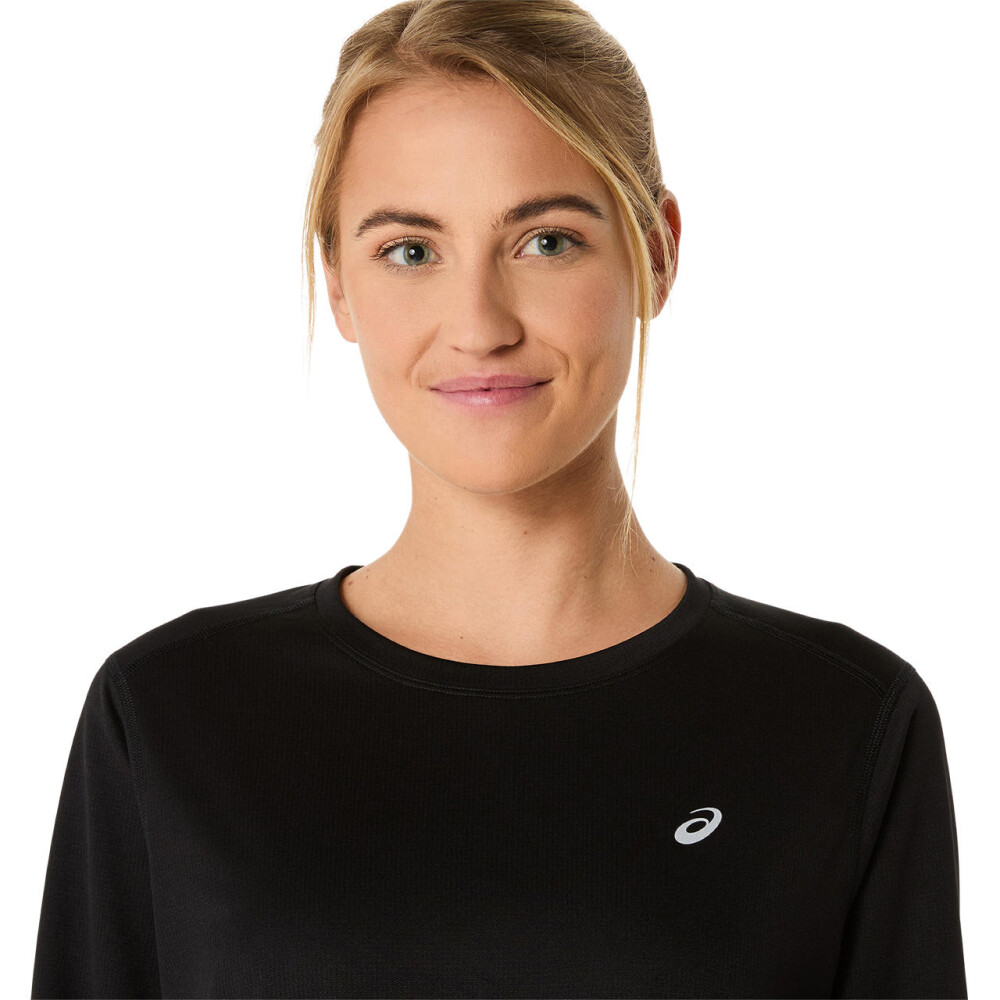 Polo Running Asics Silver LS Top Mujer Performance Black