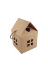 Caja casita c/cordon 10x10x9 cm. KRAFT MARRON