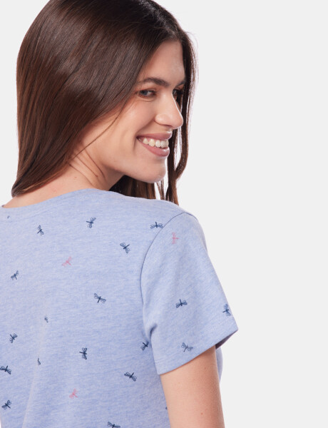 REMERA ESTAMPADA Azul