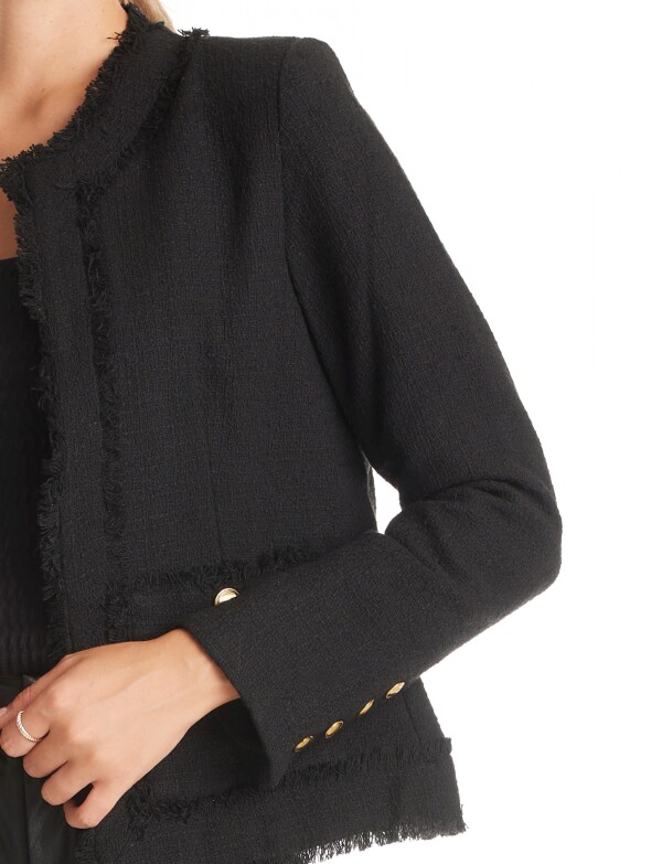 Chaqueta Tweed NEGRO