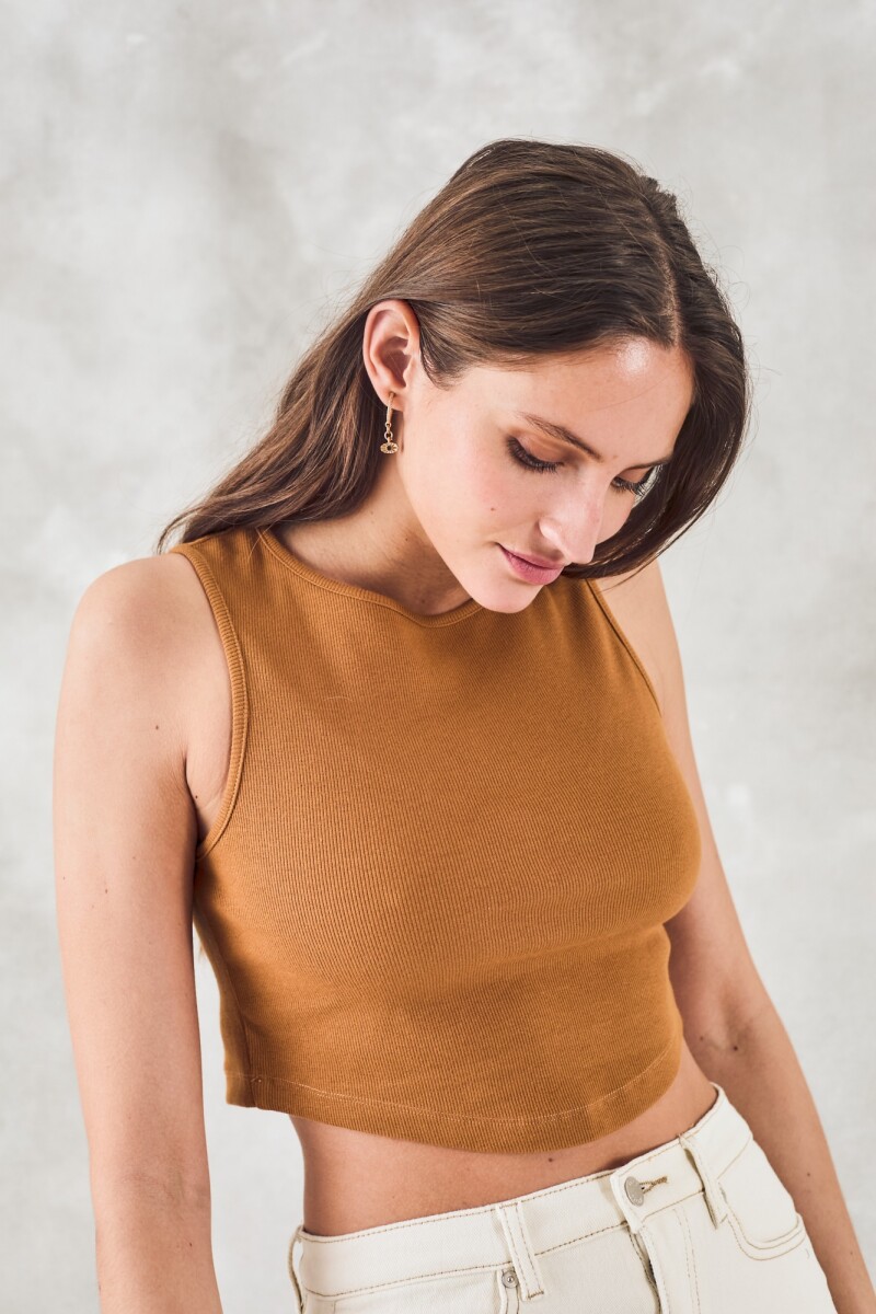 Top Algodón Ribb Cobre