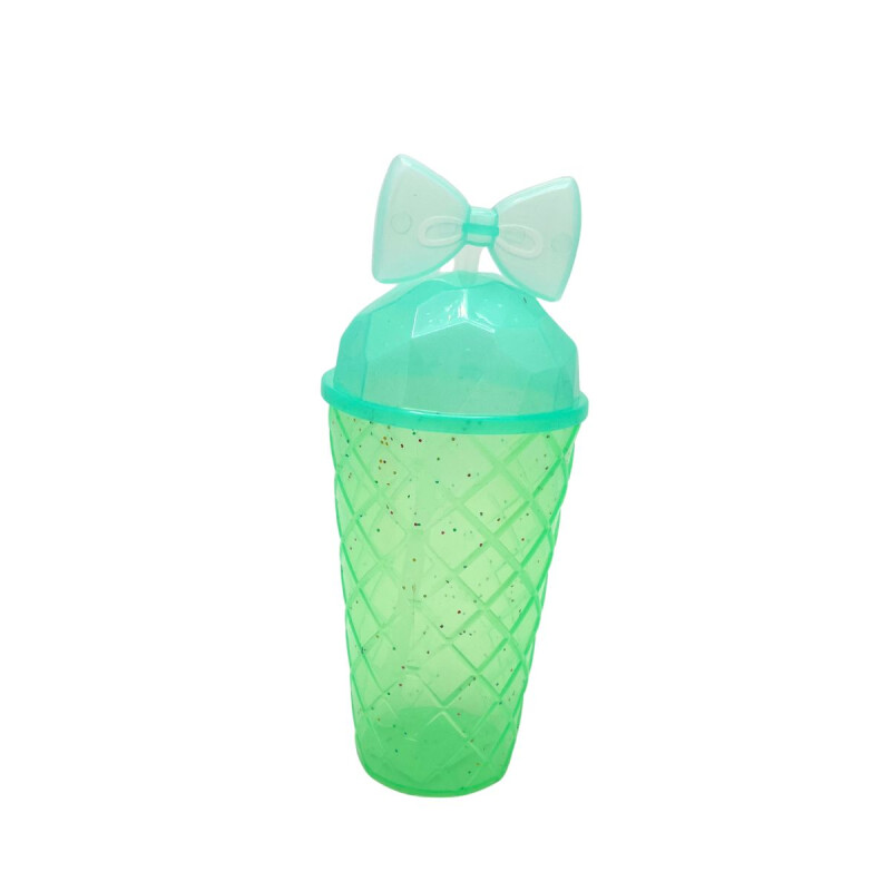 Vaso con Moño y Sorbito Verde
