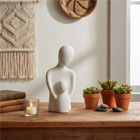 Adorno Padre Hijo Ceramica 18X9X65Cm