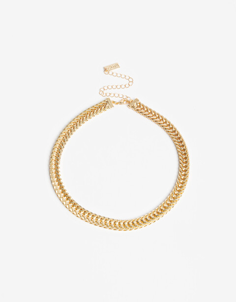 Collares Cortos Metal Collares Cortos Cadena De Metal - Dorado
