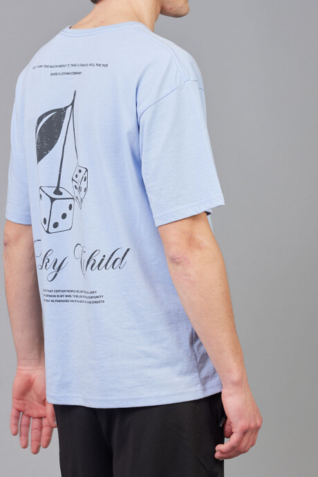 T-SHIRT LARKE DIXIE Celeste