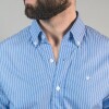 CAMISA OXFORD AZUL RAYADO