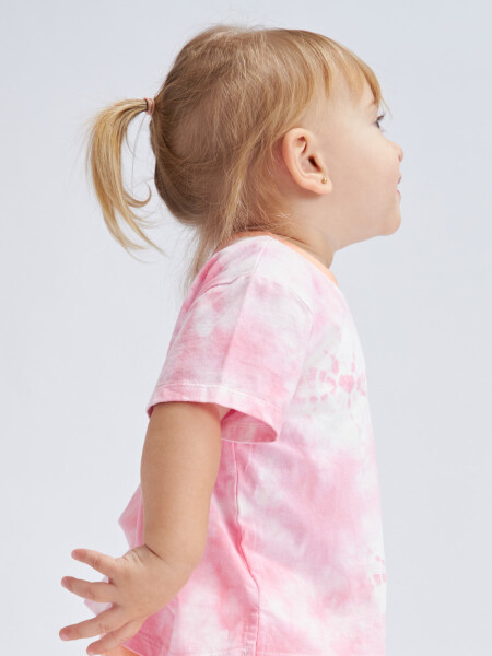 Camiseta manga corta Tye Dye Rosa