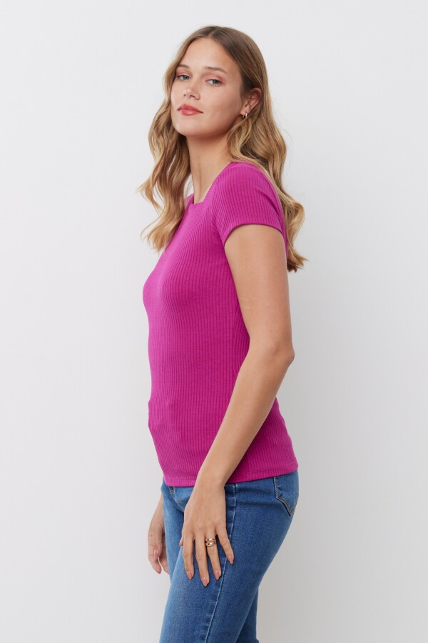 Remera Rib FUCSIA