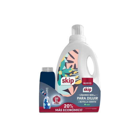 DETERGENTE LIQUIDO SKIP 500 ML P/DILUIR + BOTELLA DETERGENTE LIQUIDO SKIP 500 ML P/DILUIR + BOTELLA