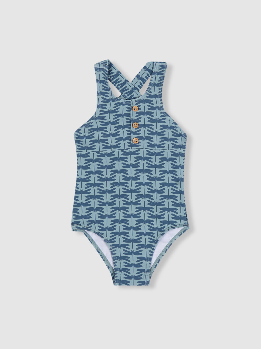 Bañador De Libelulas Verde