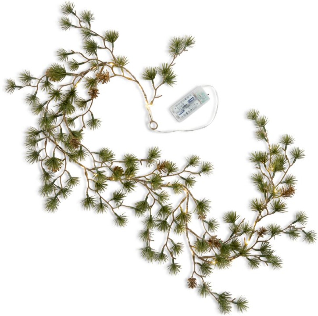 Guirnalda navideña BOR 150cm verde 30 LED 