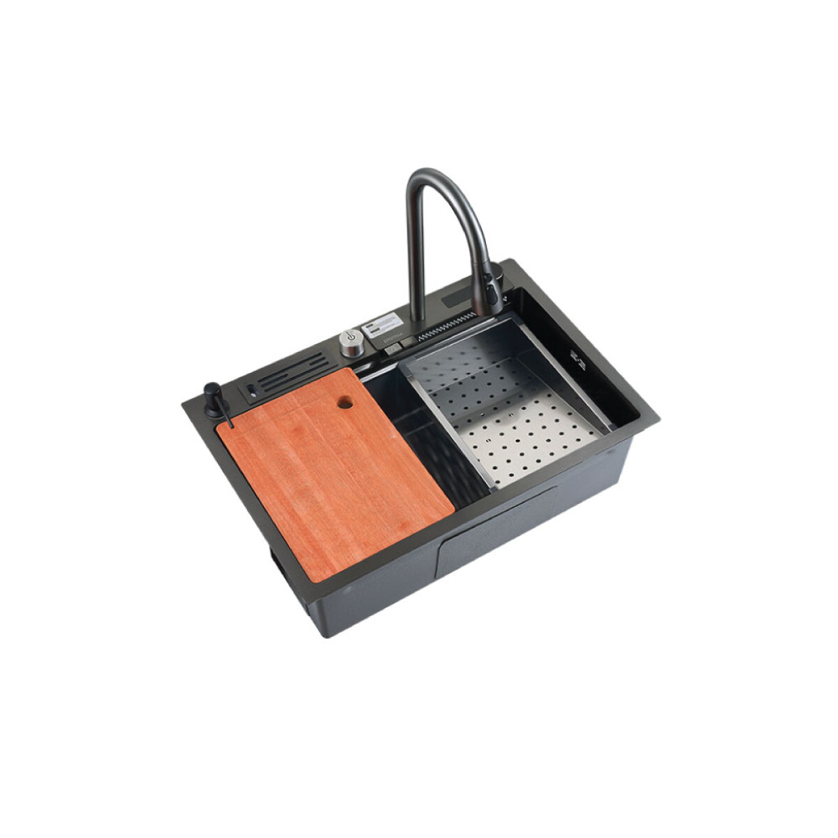 Pileta Simple 75 x 48 con Accesorios y Griferia Black 