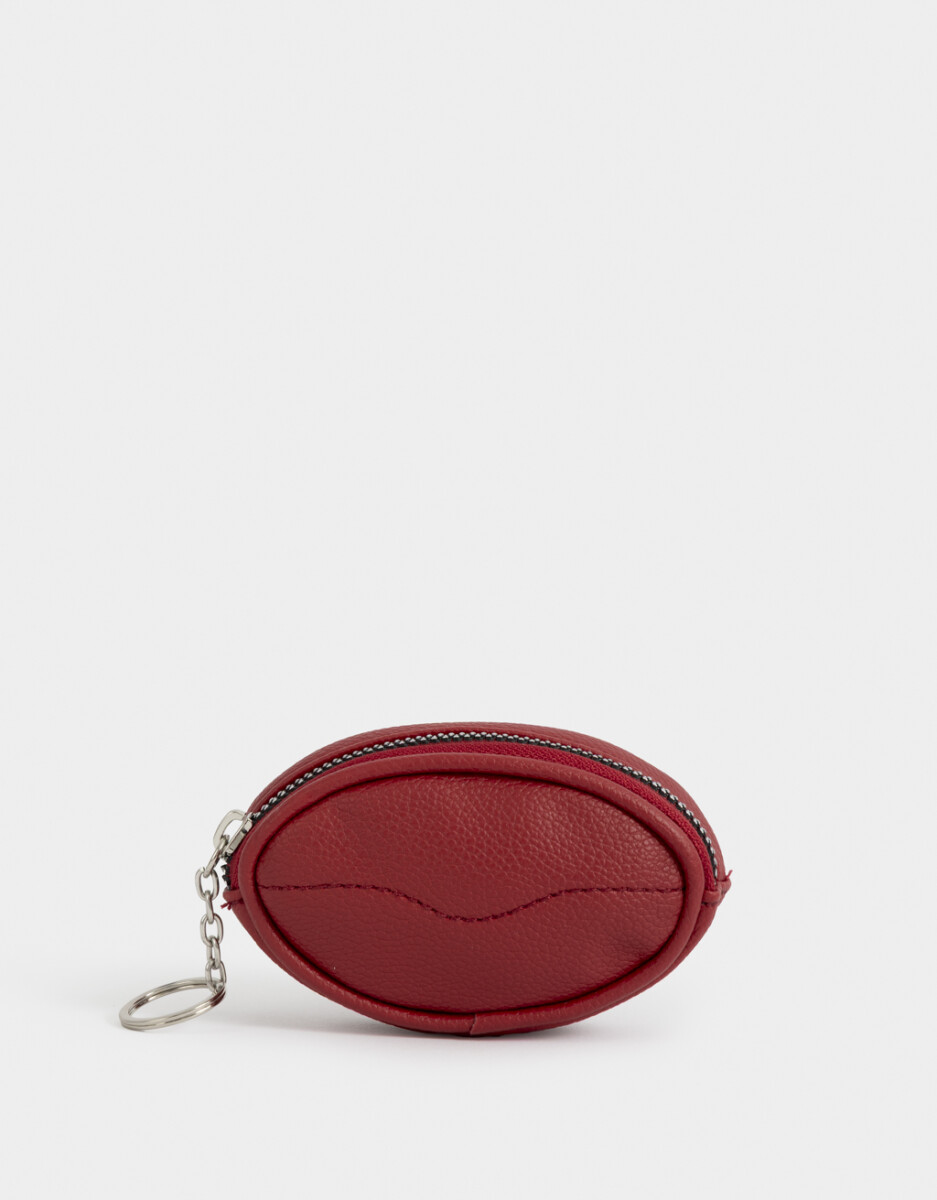 Monedero Cuerina Rojo 