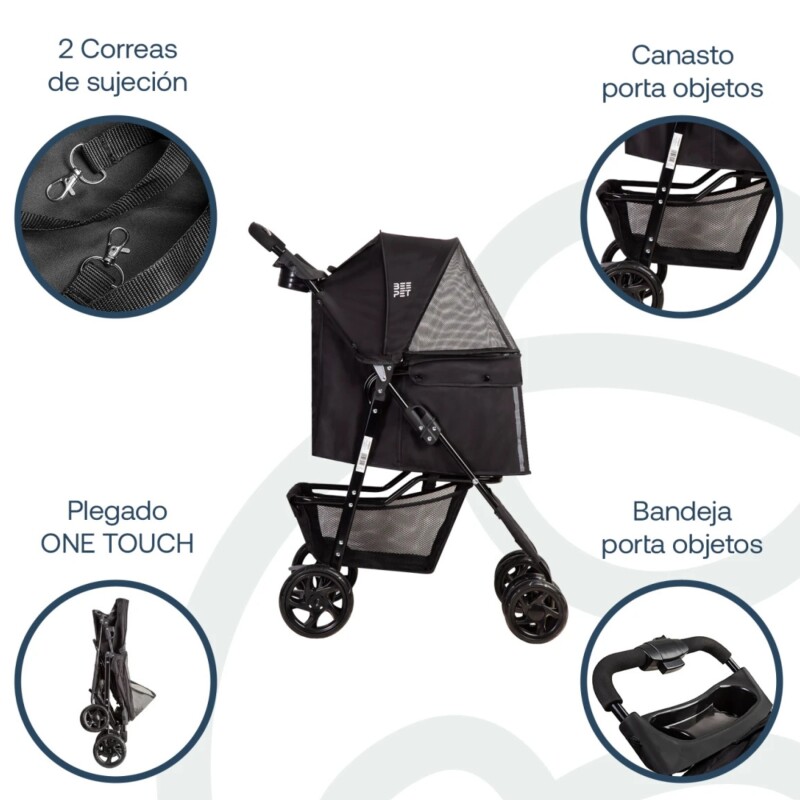 Coche para Mascota BRAVO de BEEPET Negro Coche para Mascota BRAVO de BEEPET Negro
