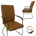 Silla fija eco cuero modelo Fix Marrón