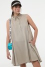 VESTIDO CORTO CON CUELLO Vison