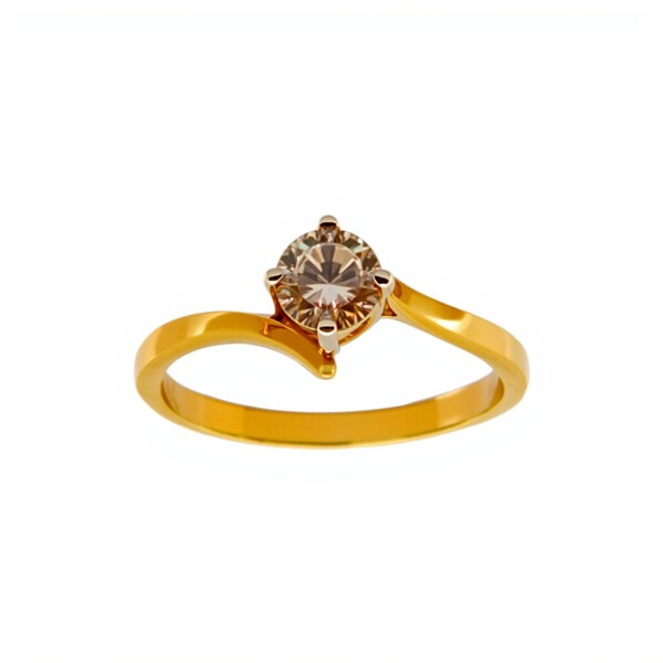 Anillo Solitario-Oro bajo-Piedra Zirconia-AN8070 conpiedra