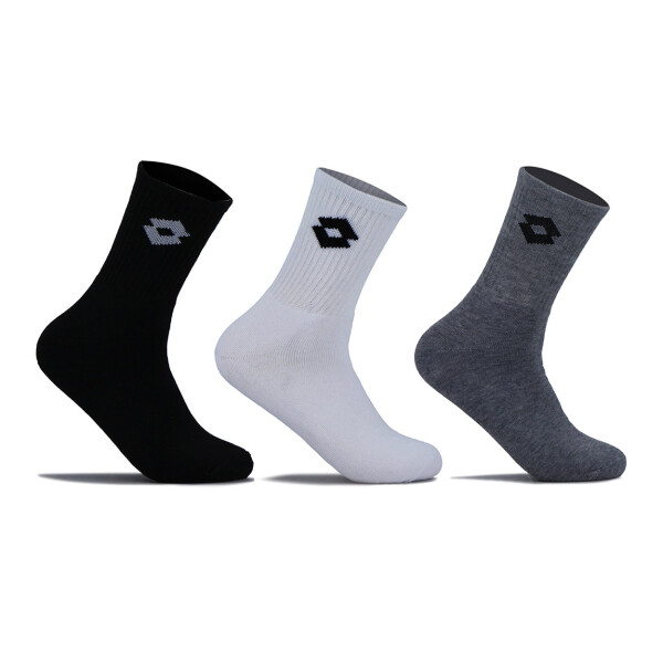 Lotto Medias larga tripack 35/38 - Negro-Gris Negro-Gris