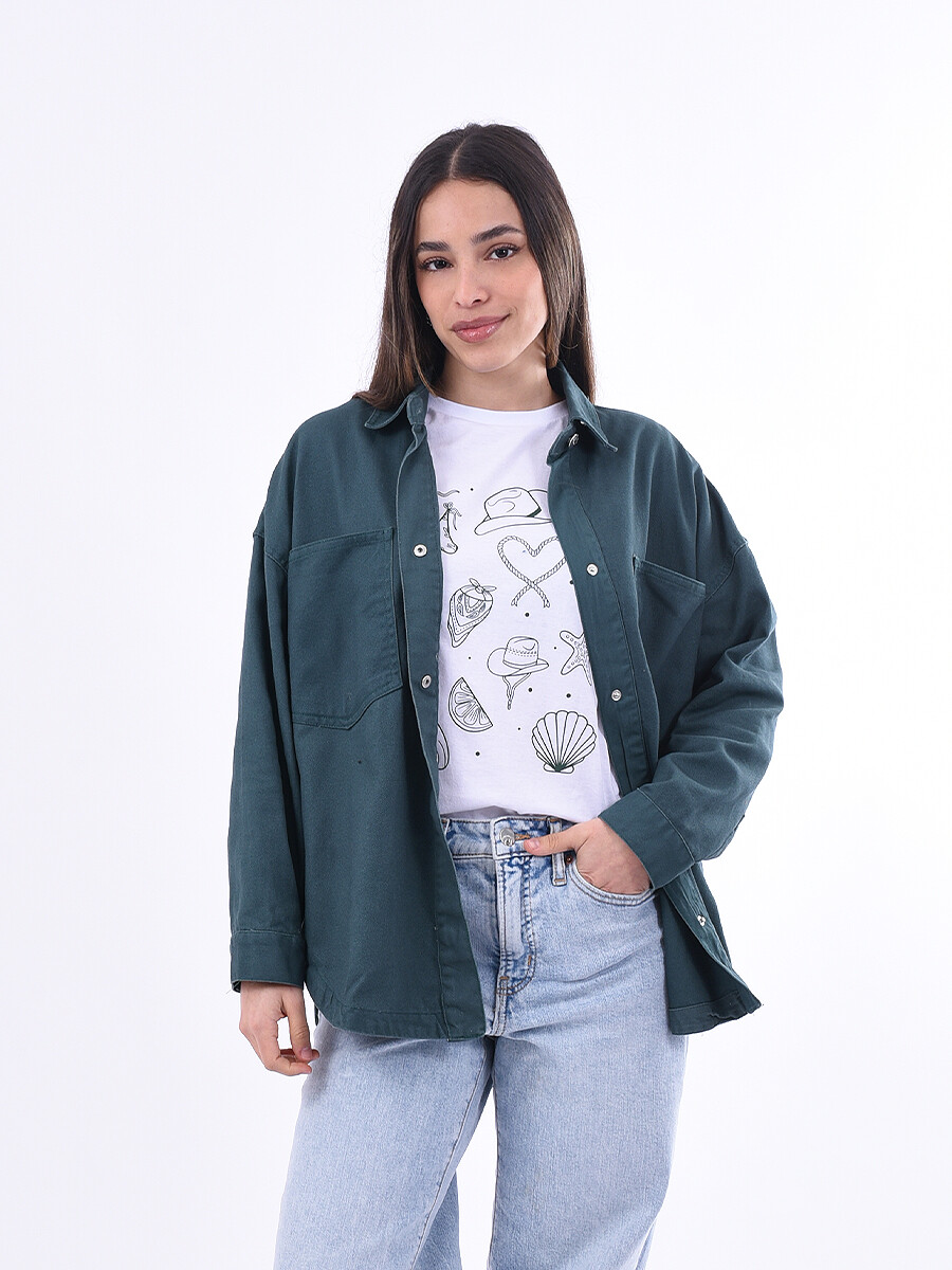 CAMPERA POLA - VERDE OSCURO 