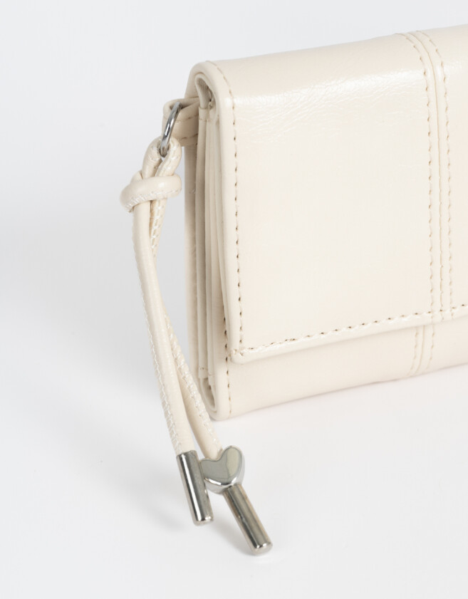 Billetera Billetera Cuerina Solapa - Blanco Crudo