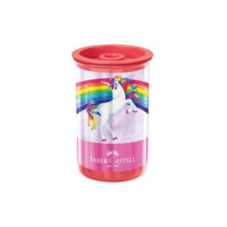 Sacapuntas Faber Castell con Deposito Redondo Unicornio Rosado