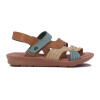 Country Sandalia Dama Casual C/dos Tiras Y Pulsera S/baja Beige-nuez