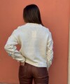 Saco Clarisse crema con flores de colores