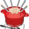 JUEGO DE FONDUE HIERRO FUNDIDO ROJO JUEGO DE FONDUE HIERRO FUNDIDO ROJO
