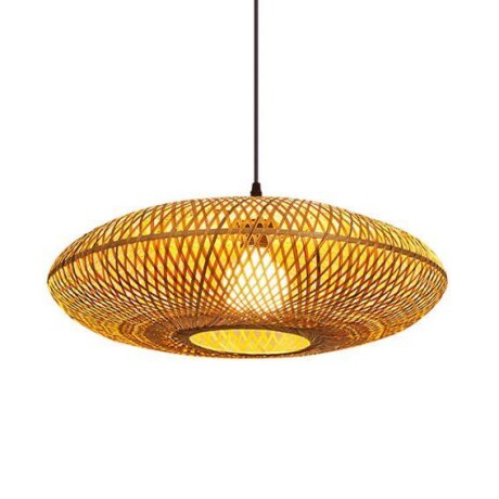 Lámpara Colgante de bambú natural, estilo rústico 16cm de altura 50cm de diámetro Lámpara Colgante de bambú natural, estilo rústico 16cm de altura 50cm de diámetro