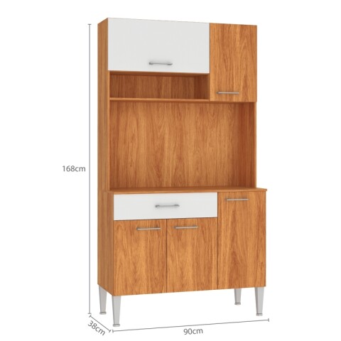 Alacena De Cocina 5 Puertas 1 Cajón Con Espacio Para Microondas Y Especiero 168x90cm Alacena De Cocina 5 Puertas 1 Cajón Con Espacio Para Microondas Y Especiero 168x90cm