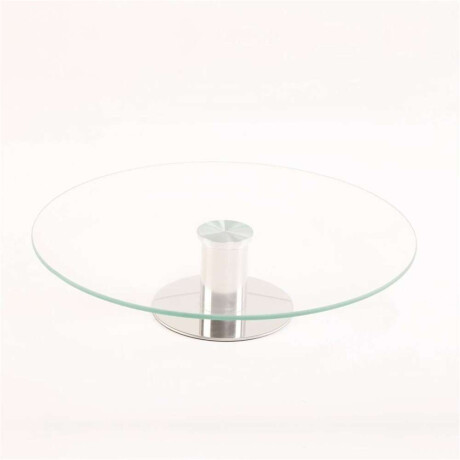 SOPORTE P/TORTA GIRATORIO VIDRIO/METAL D30CM