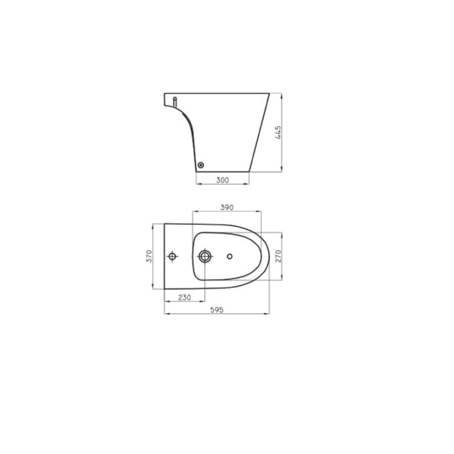 Bidet 1 agujero Marina Blanco Bidet 1 agujero Marina Blanco