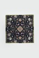 Pañuelo estampado floral búlgaro negro