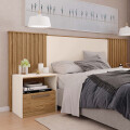 RESPALDO DE CAMA LUCIUS COLOR BURITI/OFF WHITE Respaldo De Cama Lucius Color Buriti/off White