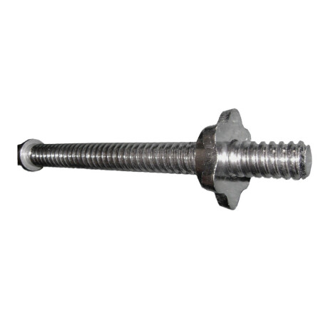 Barra Recta Maciza Cromada C/ Rosca 1.50m P/ Pesas Fit013201