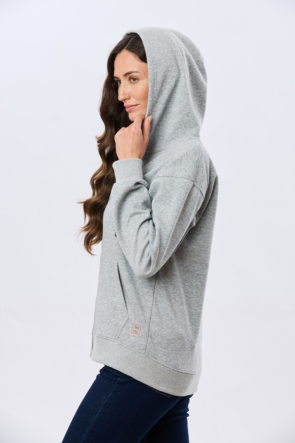 CAMPERA DE ALGODÓN CON CAPUCHA Gris Claro