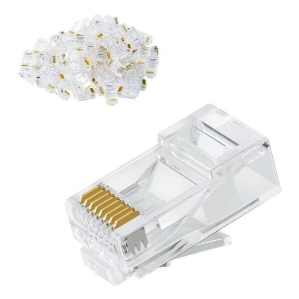 Fichas Conector Rj45 Cat6 Armado Cables De Red Bolsa X10 Fichas Conector Rj45 Cat6 Armado Cables De Red Bolsa X10