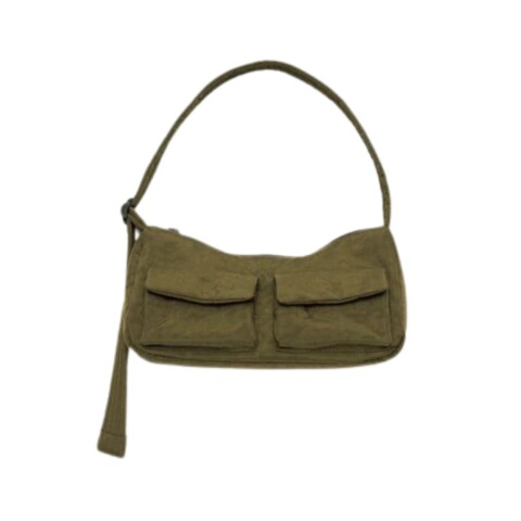 CARBAG Cartera Nylon Bolsillos Al Frente Tipo Cargo Correa Corta Baggu - Seaweed