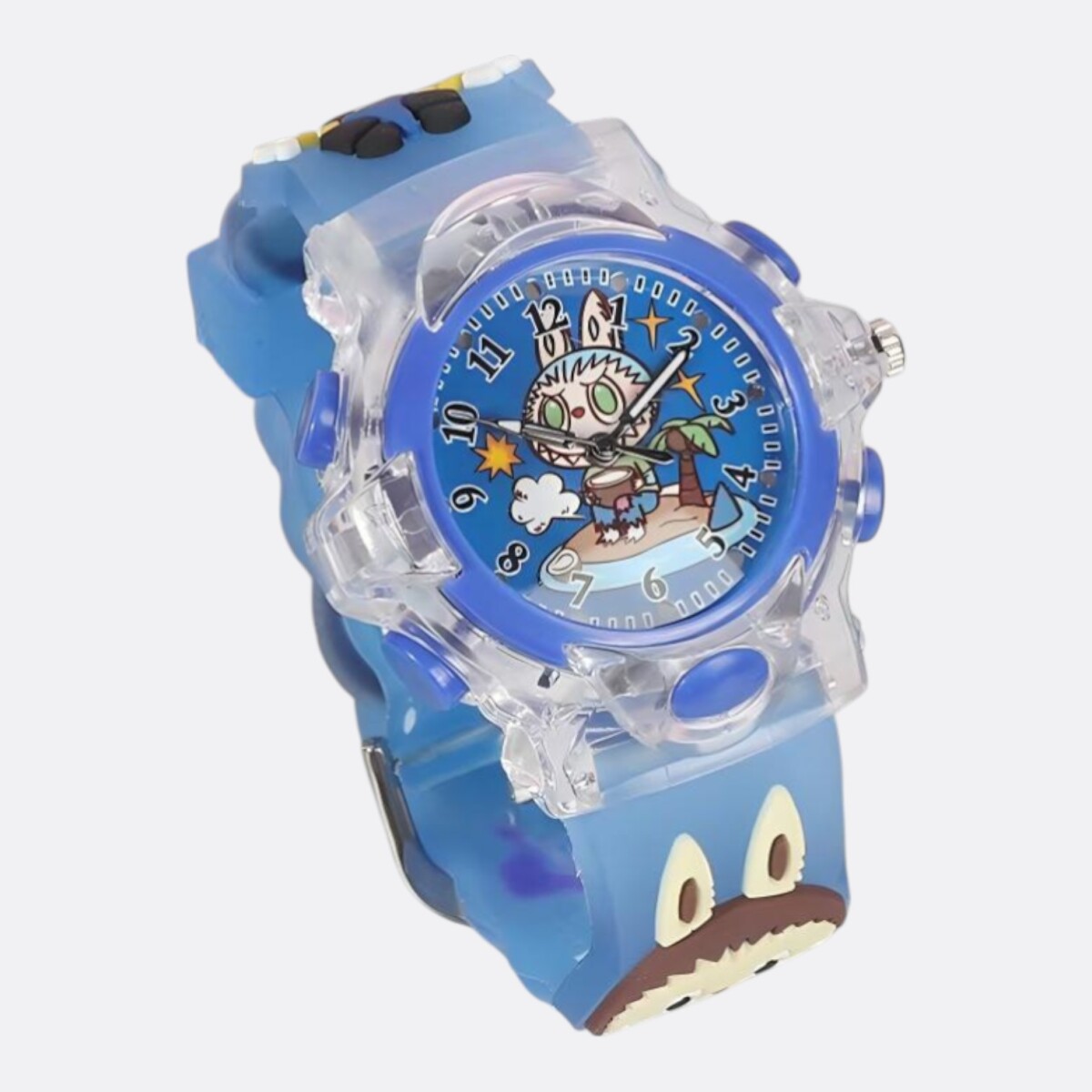 Reloj De Pulsera Infantil Labubu Colores - Azul 
