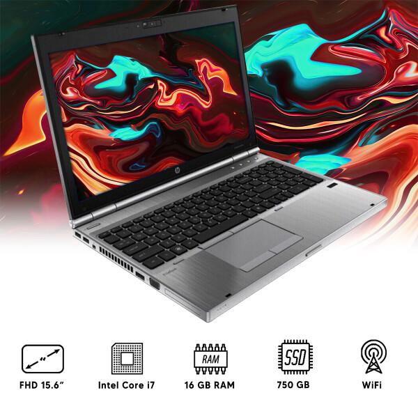 Notebook Hp Elitebook 8560w I7/ 16 Gb Ram/ 750 Gb Ssd NOTEBOOK RFPL HP 8560W I7/16/750/15.6"