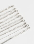 Pulseras Flexibles Sets Multi Cadenas Set De Pulseras Con Strass - Plateado